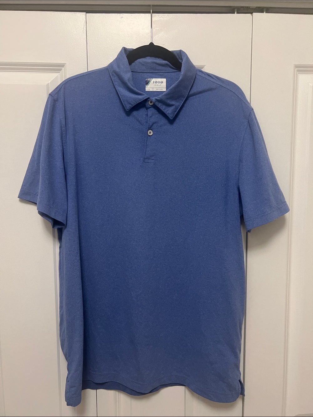 Izod Men's Blue Short-Sleeve Polo